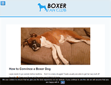 Tablet Screenshot of boxerfanclub.com